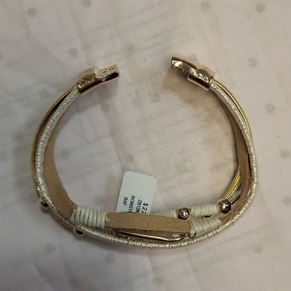 Francesca's Anastasia Ivory and Gold Tone Five Strand Bracelet - Picture 5 of 6